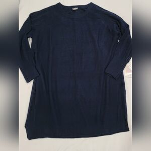 LuLaRoe Lauren 2XL 22 24 Cable Knit Sweater Dress Blue NWT